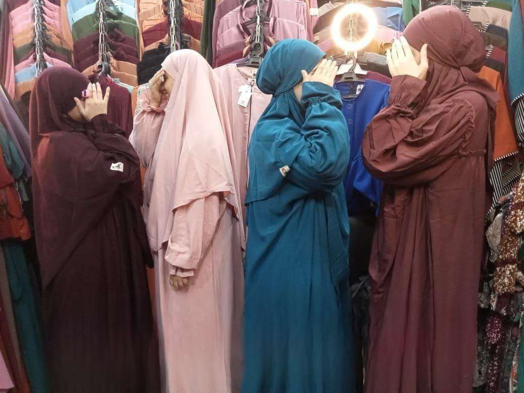 طقم عباية وخمار فرنسي