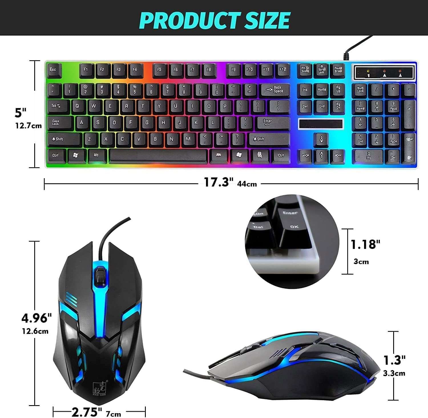 كى بورد + ماوس  جيمنج gamma- k -508