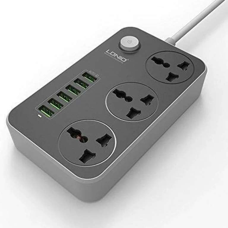 POWER SOCKET 3 WITH 3 AC SOCKETS and 6 USB PORTS - LDNIO SC3604 | سيزما