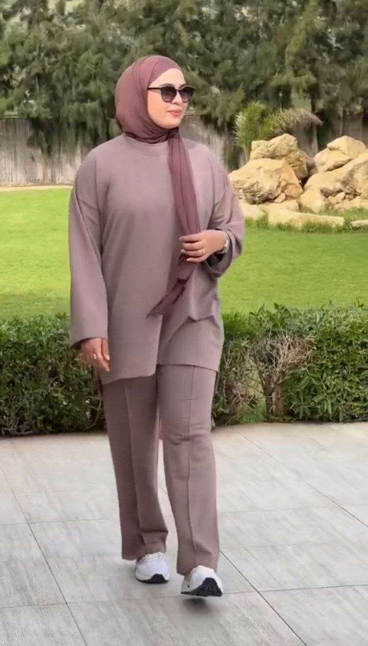 سوت قطعتين اوڤر سايز