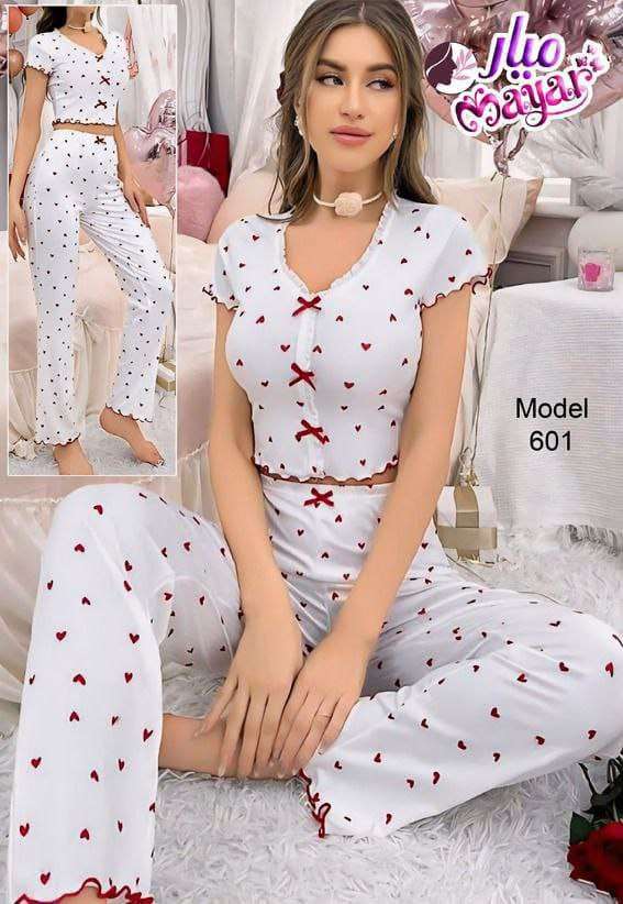 بيجامه قطن قلوب