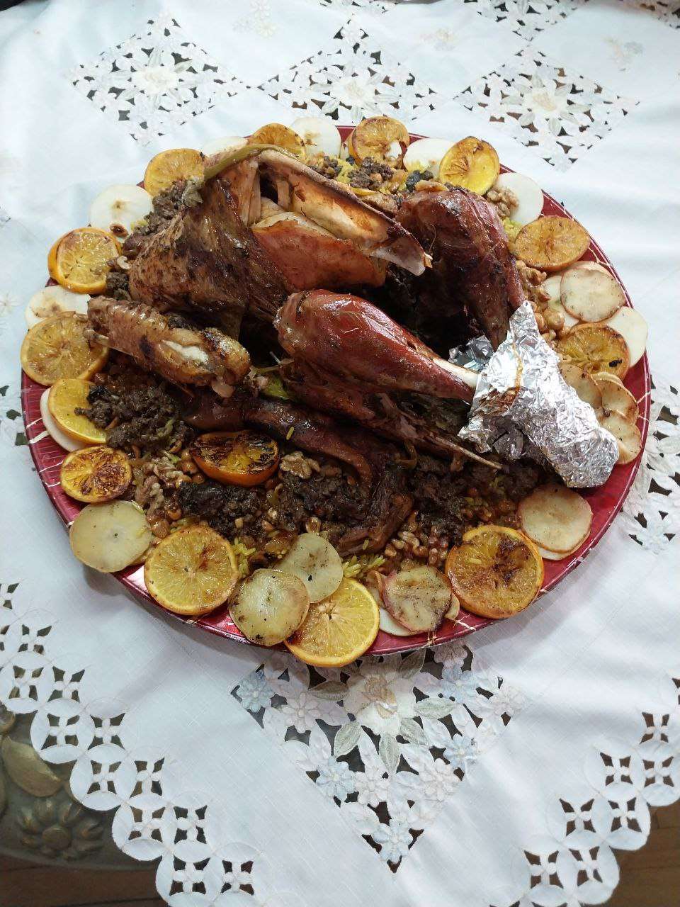 تسوية الديك الرومي مع الرز البسمتي