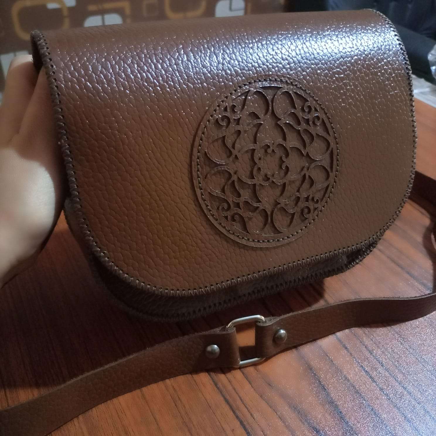 شنطه حريمى جلد طبيعي