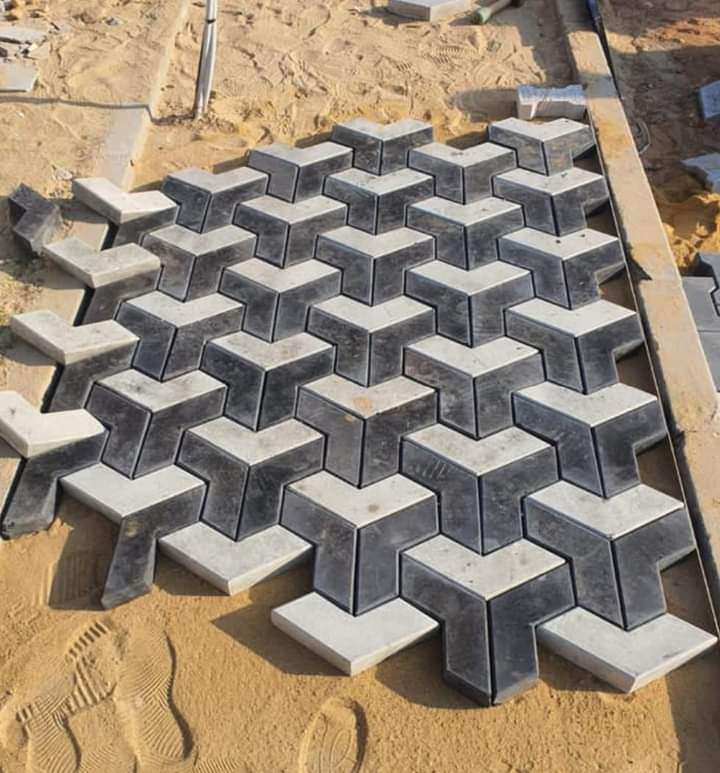 بلاط انترلوك. 3D.  هاردستون