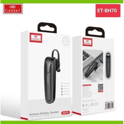 Earldom EARLDOM ET-BH70- Bluetooth Earphone-BLACK | سيزما