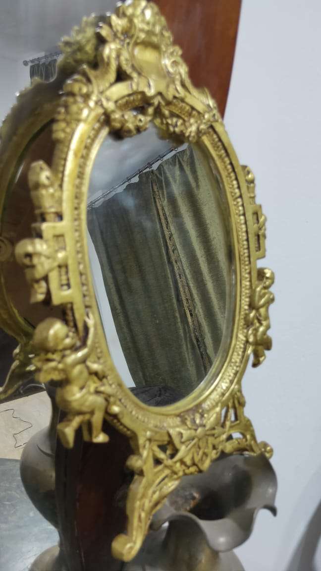 مرايا نحاس وزن تقيل تعليق على الحيطة