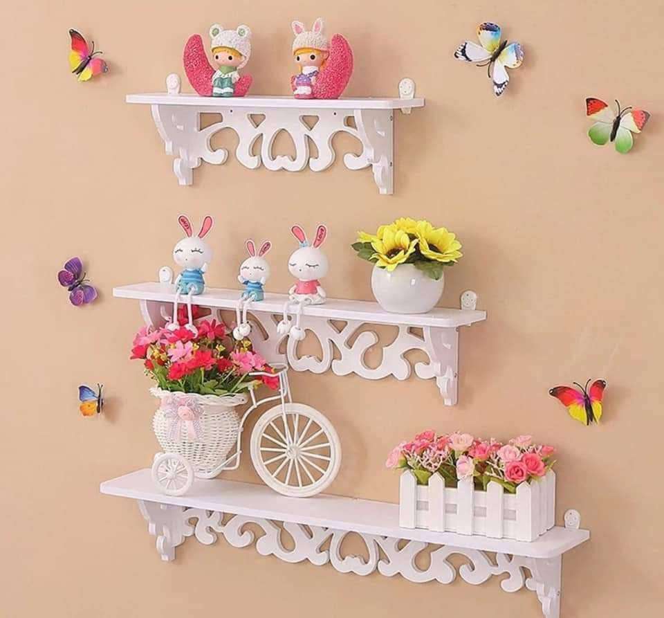 طقم ارفف خشب 3 قطع