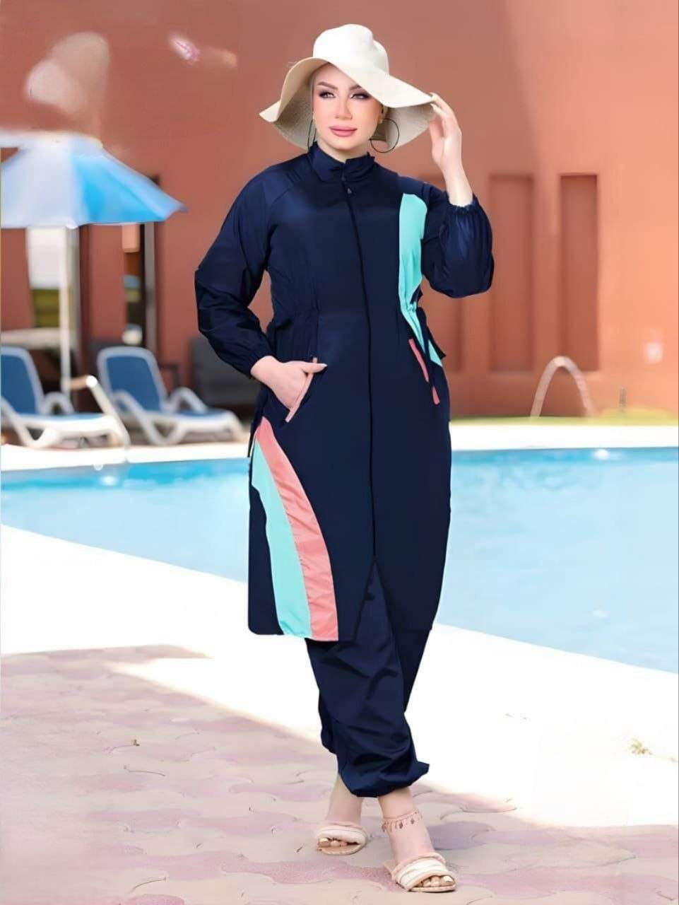 مايوه بوركينى شيك جدا 3قطع