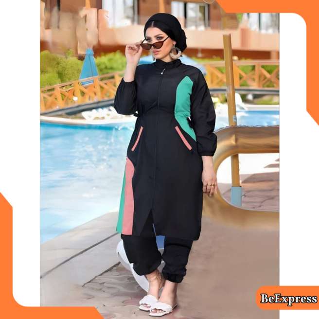 مايوه بوركينى شيك جدا 3قطع