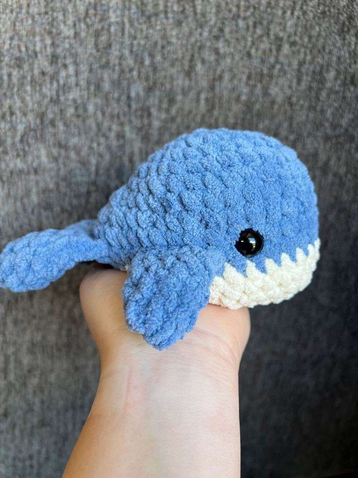 cute crochet whale