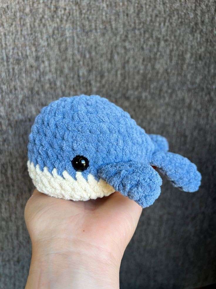 cute crochet whale