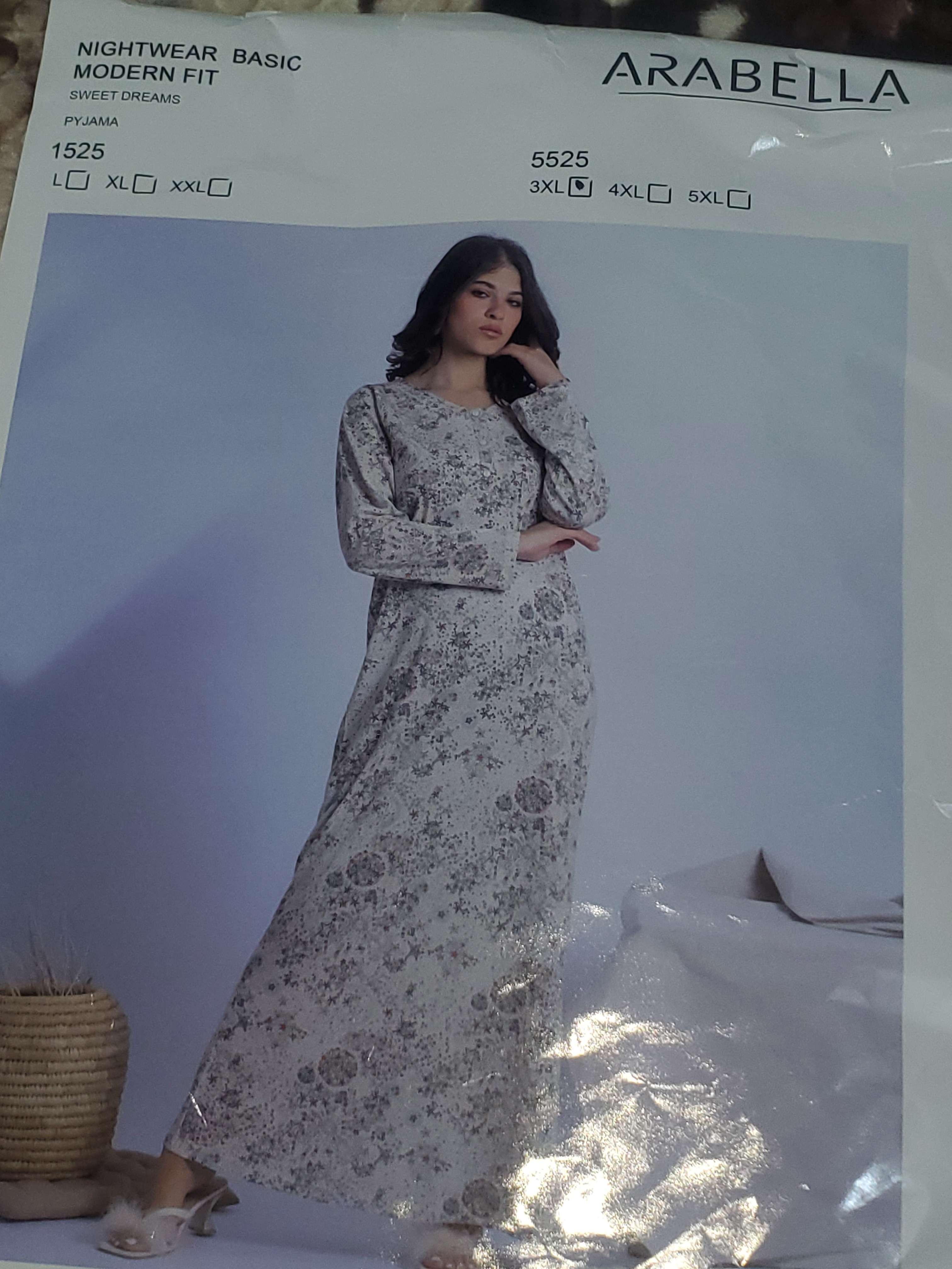 عباية قطن بكم مقاسات حتى 5xL قطن
