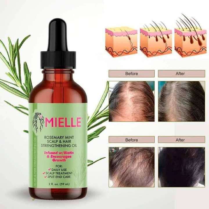 زيت اكليل الجبل MIELLE  hair productsيعيد انبات الشعر