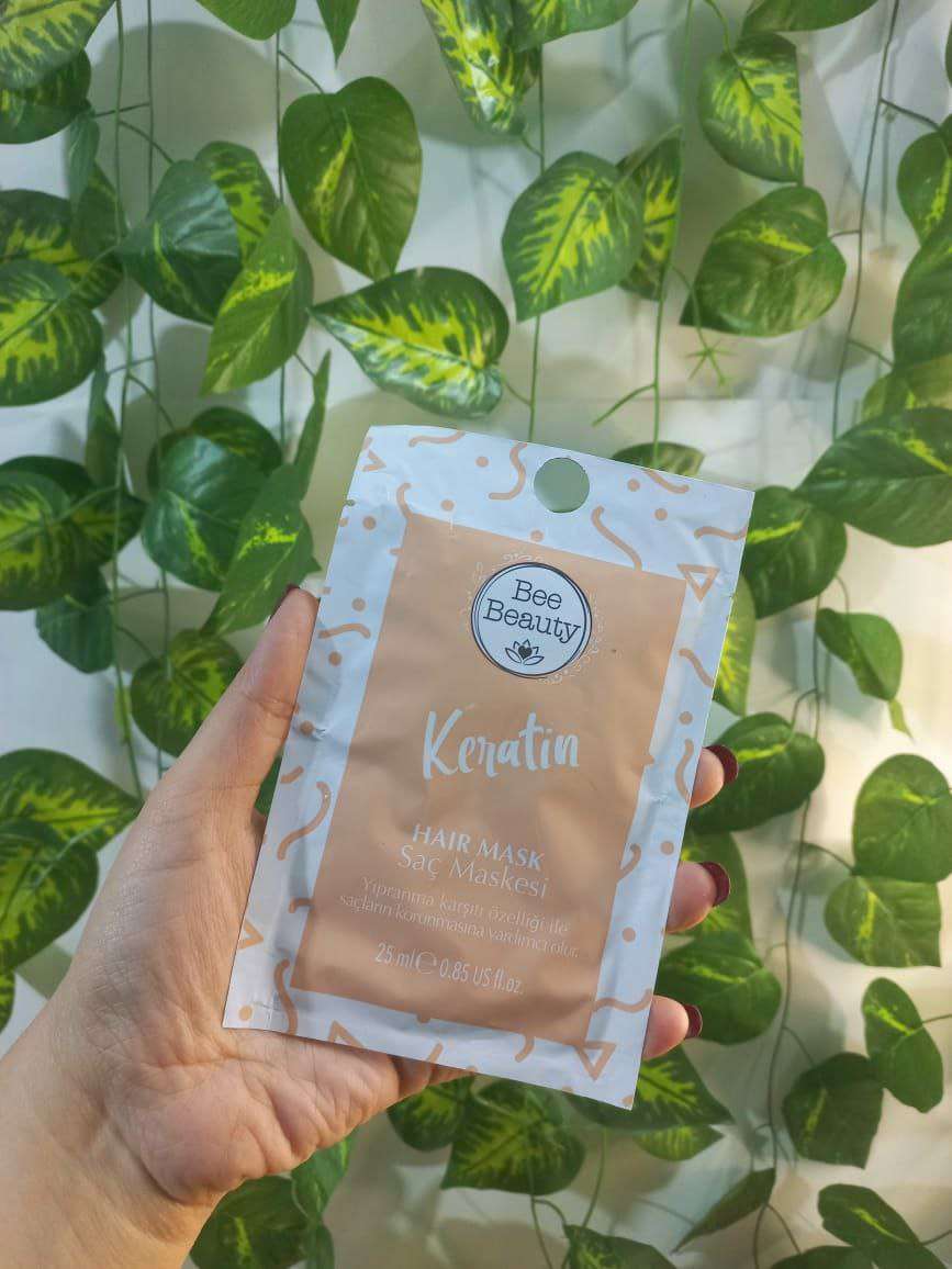 ماسك الكيراتين التركى لترميم واصلاح الشعر Bee beauty keratin hair mask
