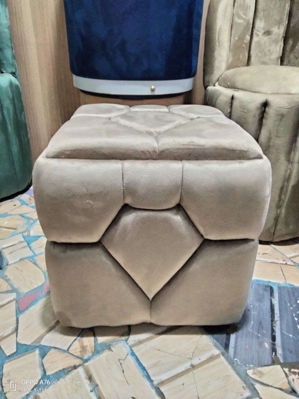 بف مودرن مميز ارتفاع 50 سم قطر 45 سم ام دي اف 21ملل محمل