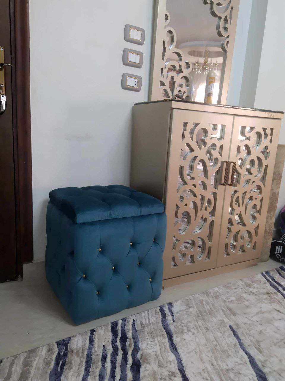 بف مودرن مميز ارتفاع 50 سم قطر 45 سم ام دي اف 21ملل محمل