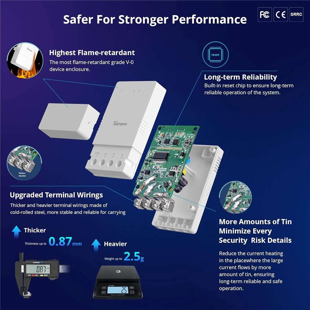 sonoff POWR3 مراقب طاقة ذكي في الوقت الحقيقي
