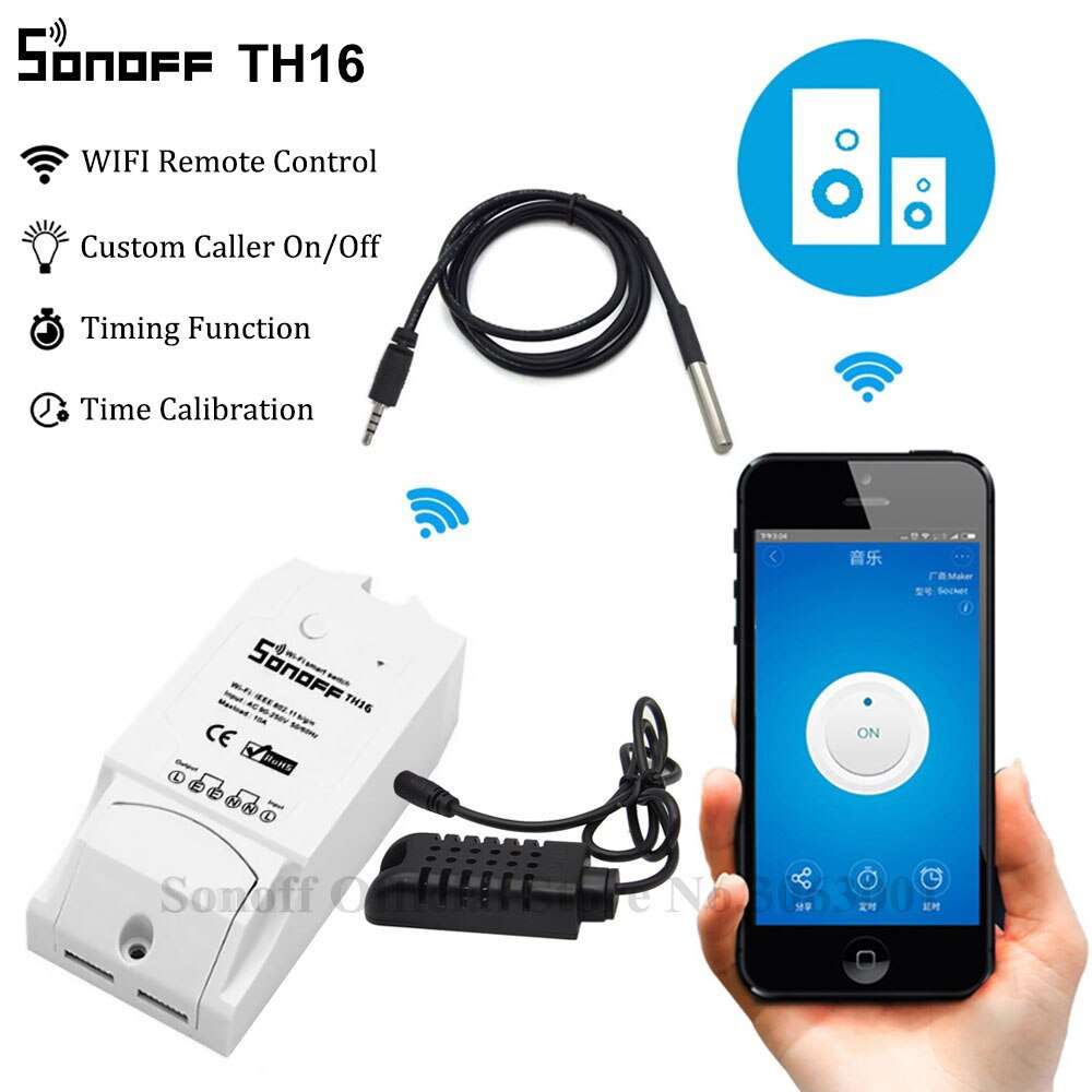 التحكم في درجة الحرارة والرطوبة التبديل الذكي واي فاي SONOFF - TH16