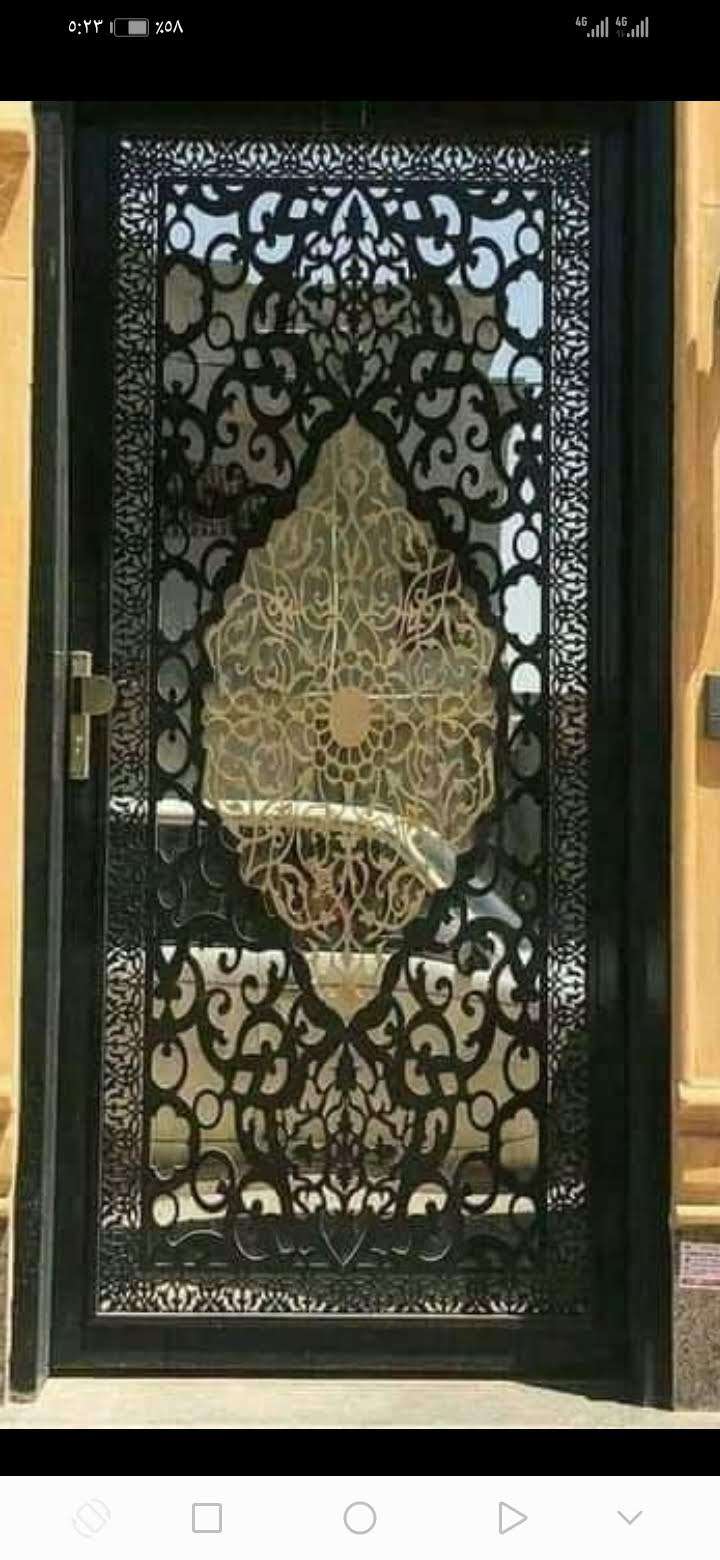 باب ليذر مدخل ڤيلا او عمارة او فندق