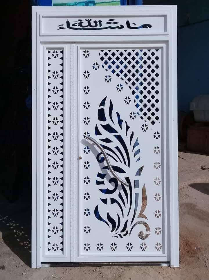 باب ليذر مدخل ڤيلا او عمارة او فندق