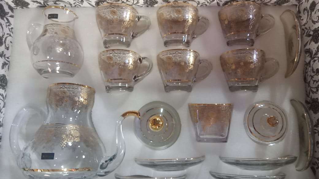 طقم شفشق زجاج كريستال