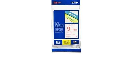 Brother TZe-222 Labelling Tape Cassette – Red 9mm wide Original