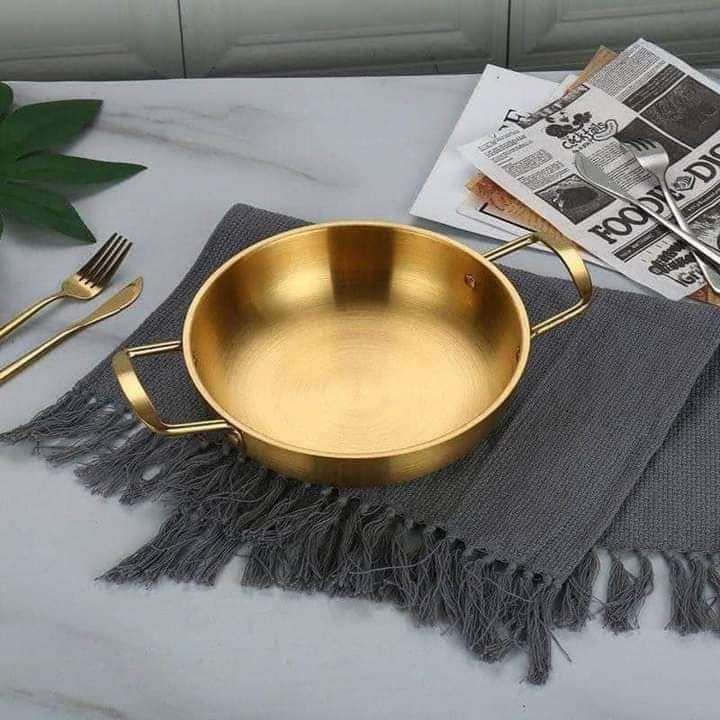 طاسات استالس مدهبه باليد