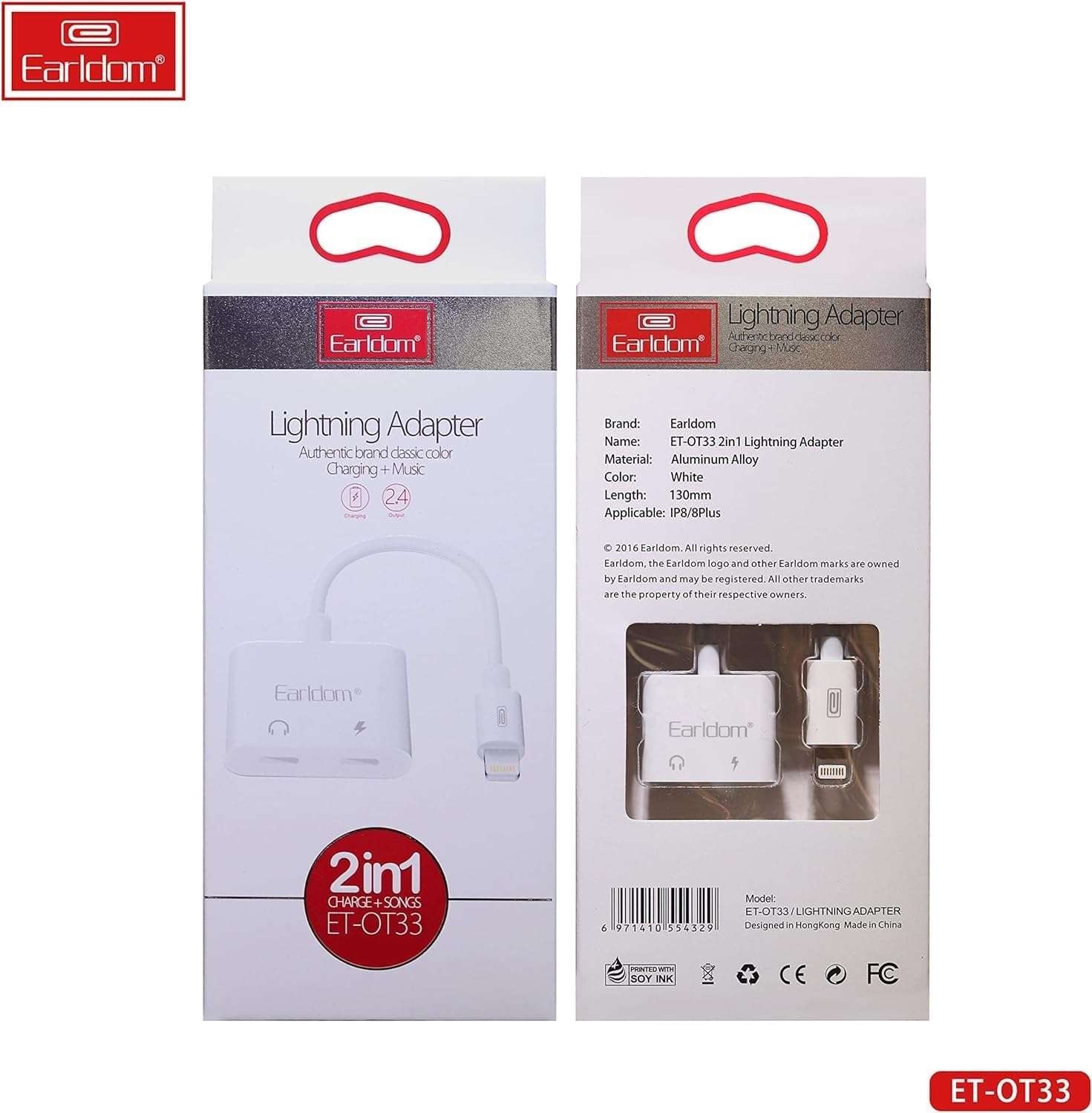 Earldom 2 * 1 Lightning Adapter (ET-OT33)