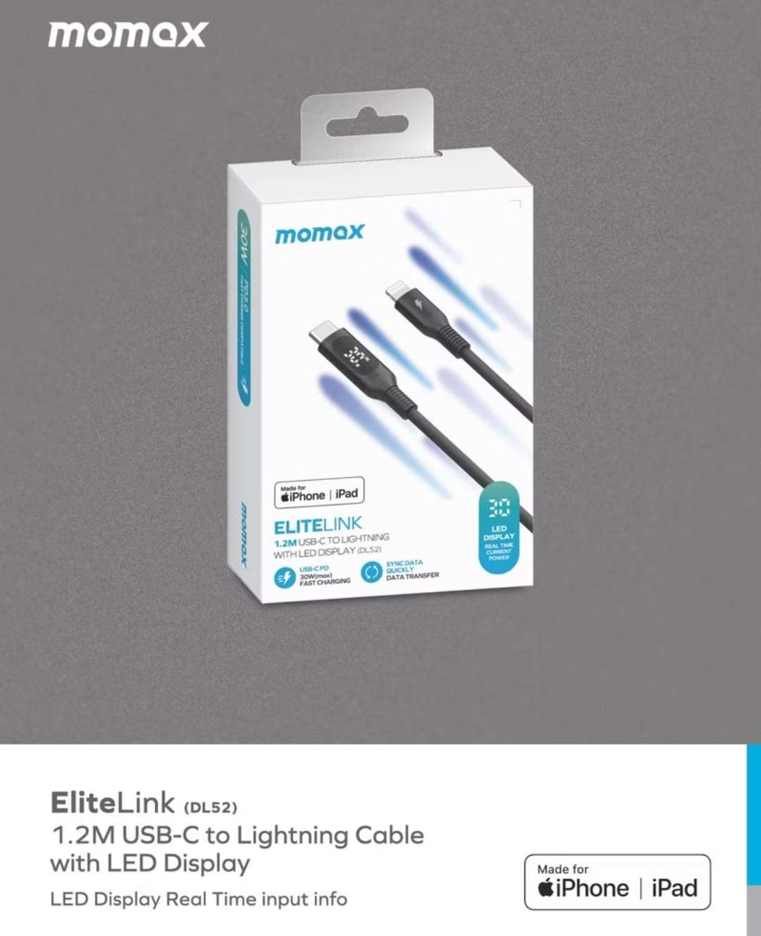 Momax Elite link 1.2m 30W