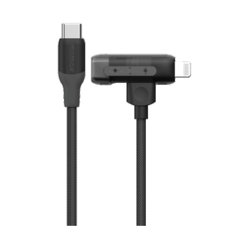 momax Link Flow Duo 2-in-1 USB-C  Lightning 1.5m Braided Cable