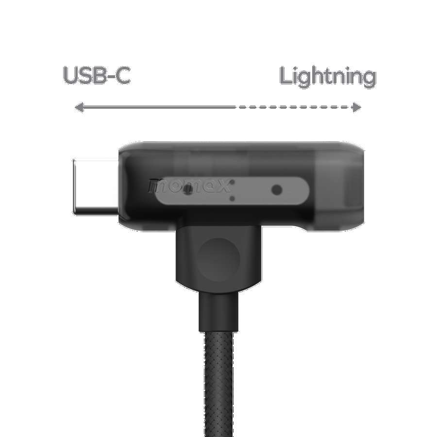 momax Link Flow Duo 2-in-1 USB-C  Lightning 1.5m Braided Cable