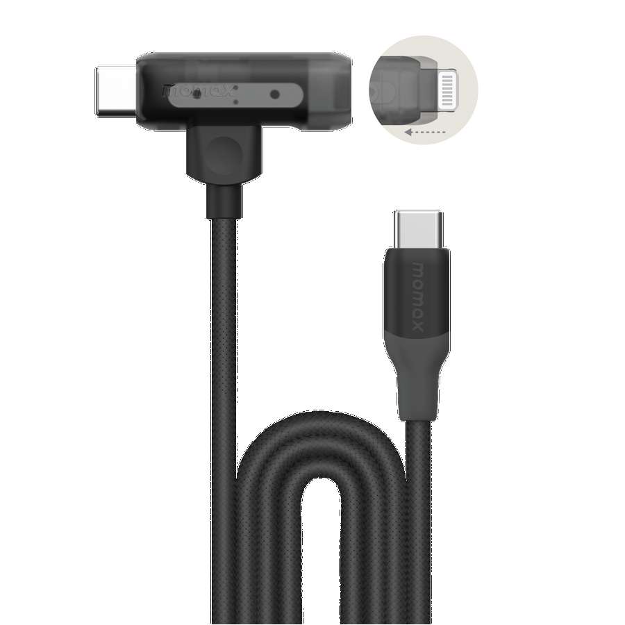 momax Link Flow Duo 2-in-1 USB-C  Lightning 1.5m Braided Cable