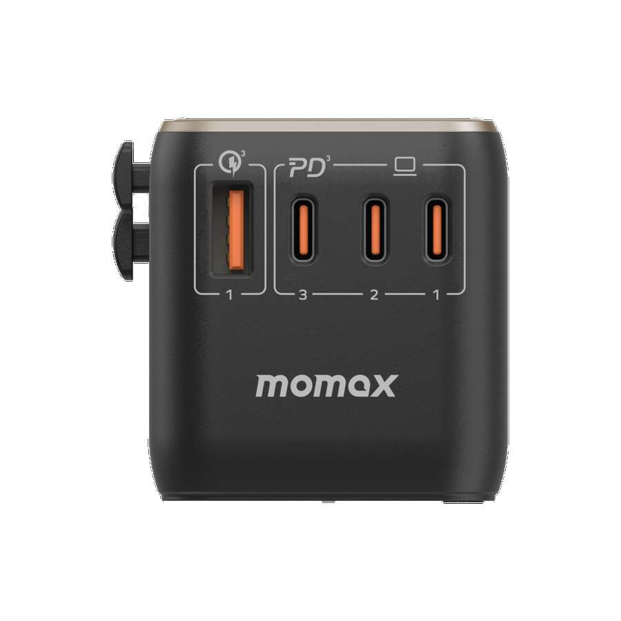Momax 1-World | GaN 120Wشاحن سفر 4 منافذ بقوة 120 وات