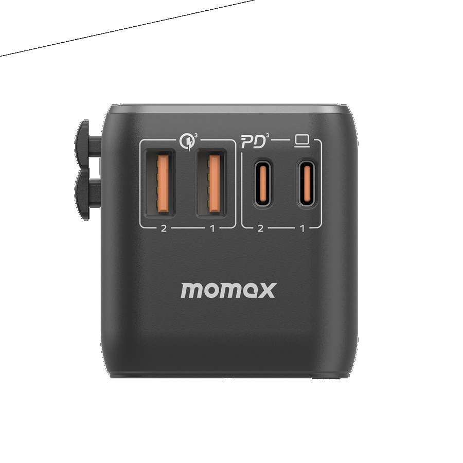 Momax 1-World | GaN 100Wشاحن سفر 4 منافذ بقوة 100 وات