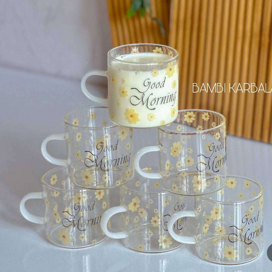 طقم فنجان قهوه جود مورنينج Sun Flower  طقم 6 فنجان good morning