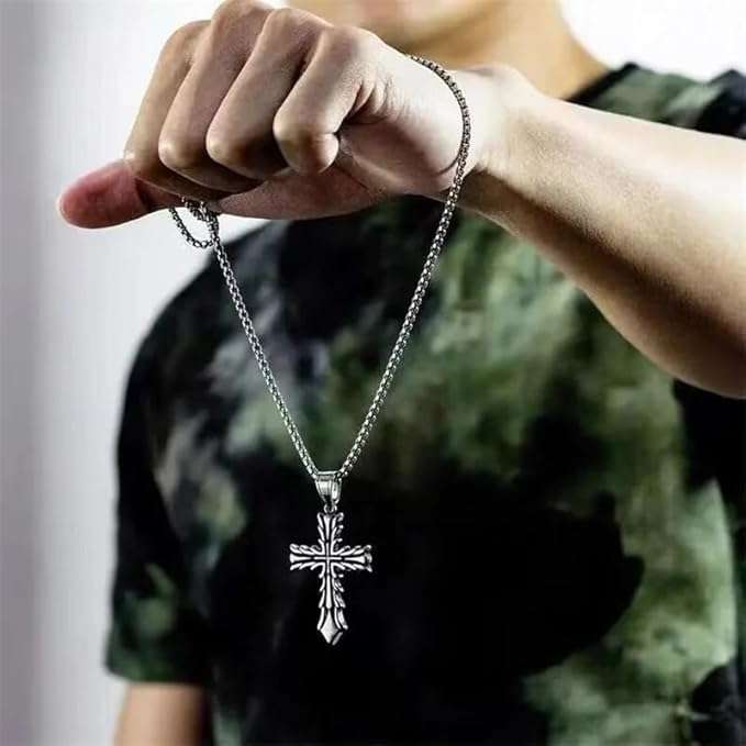 قلادة على شكل صليب  من ماي سوق-B0DKP3WJKJ