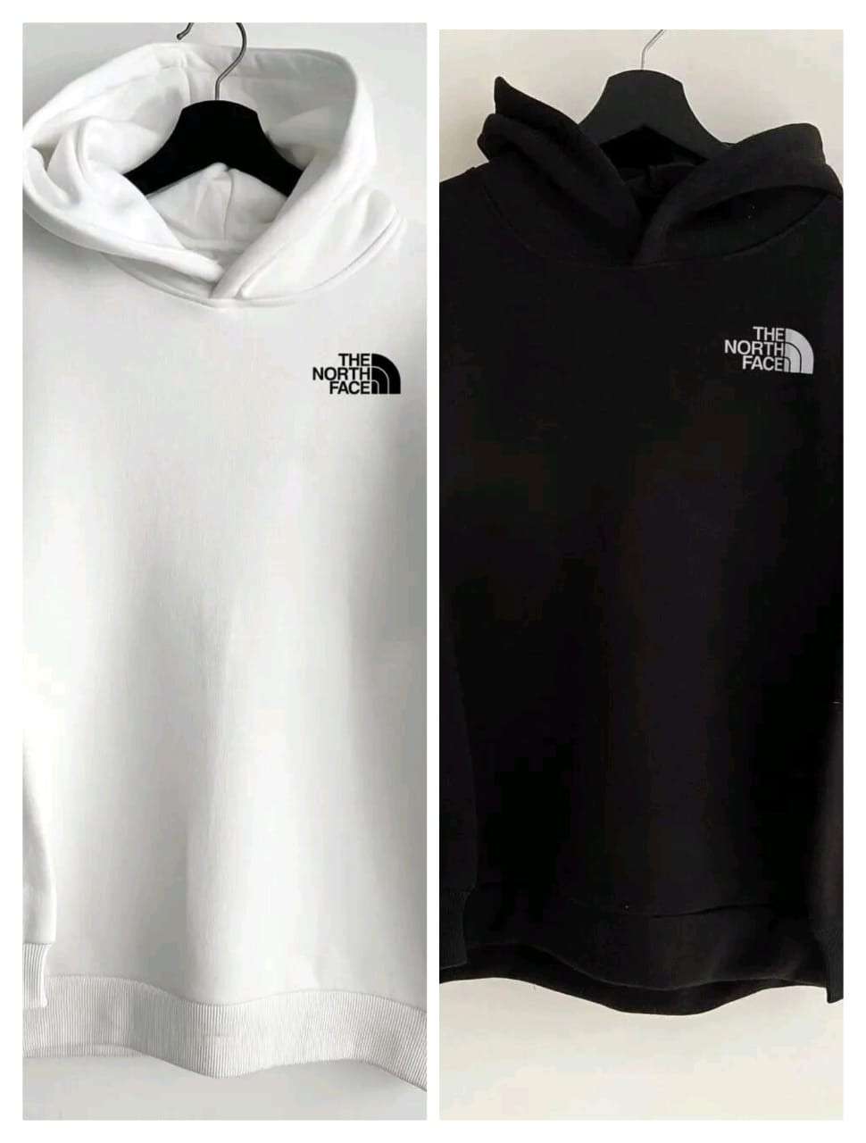 عرض قطعتين من هودي تيشرت North face شتوي