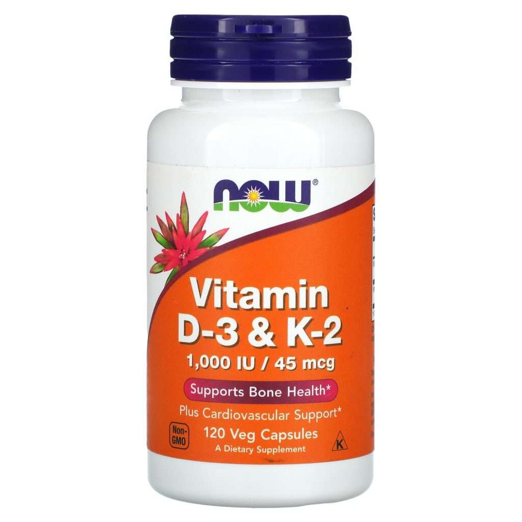 فيتامين د3 مع ك2 ناو فودز 120 كبسولة Vitamin D3  K2 Now foods 120 c