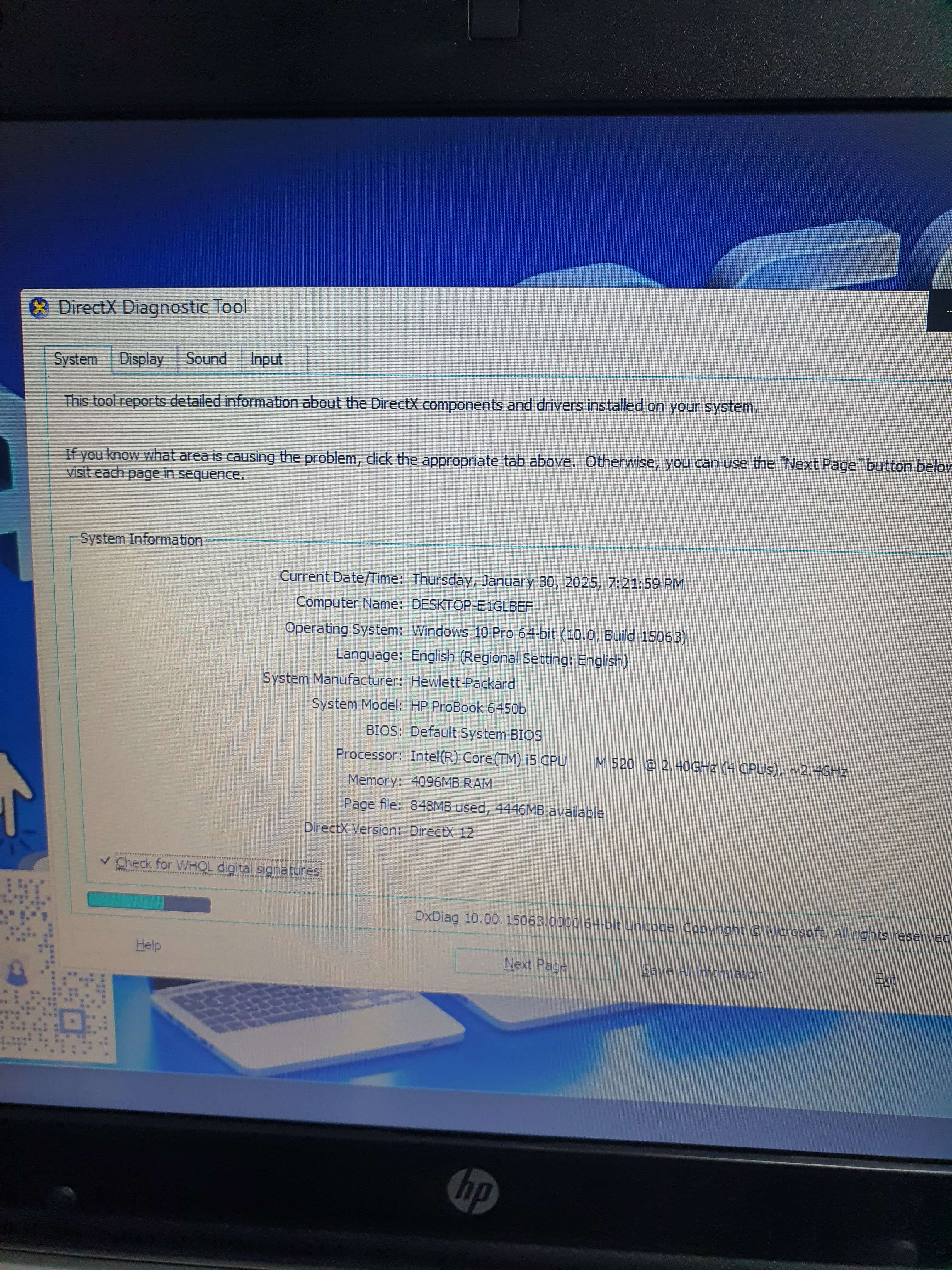 لابتوب HP ProBook 6450p استيراد بحالة ممتازة