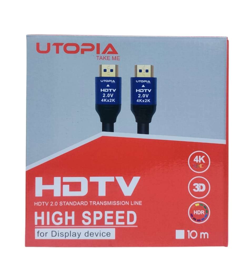 يوتوبيا كابل اتش دى 10 م UTOPIA CABLE HDMI 10M 4K  (202412)
