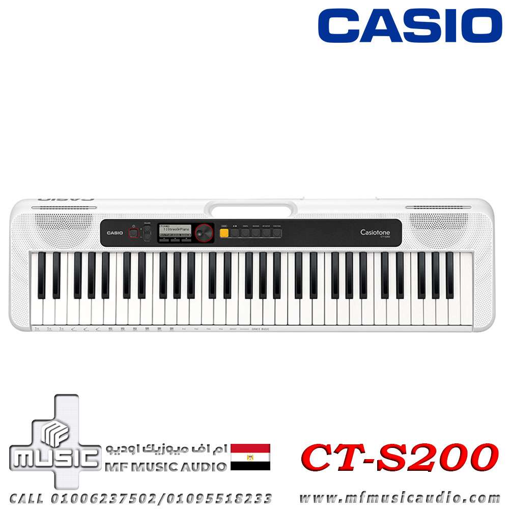 كاسيو لوحة مفاتيح محمولة casiotone ct-s200 مكونة من 61 مفتاحًا