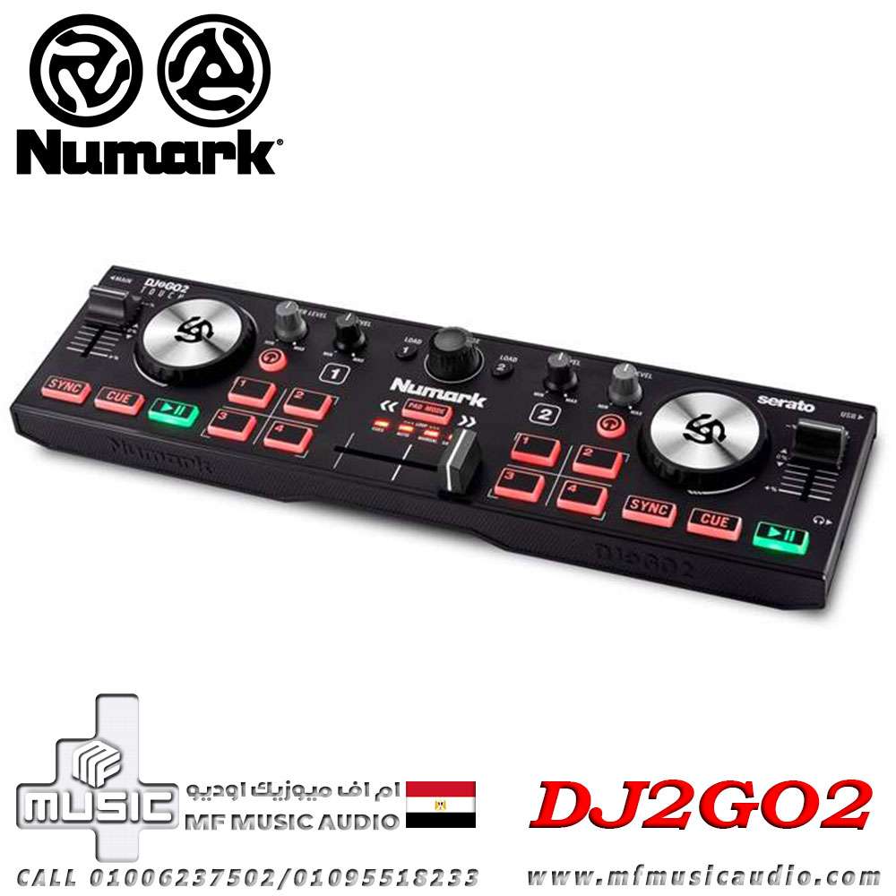 جهاز تحكم DJ2GO2 Touch Pocket DJ مع عجلات تحريك تعمل باللمس