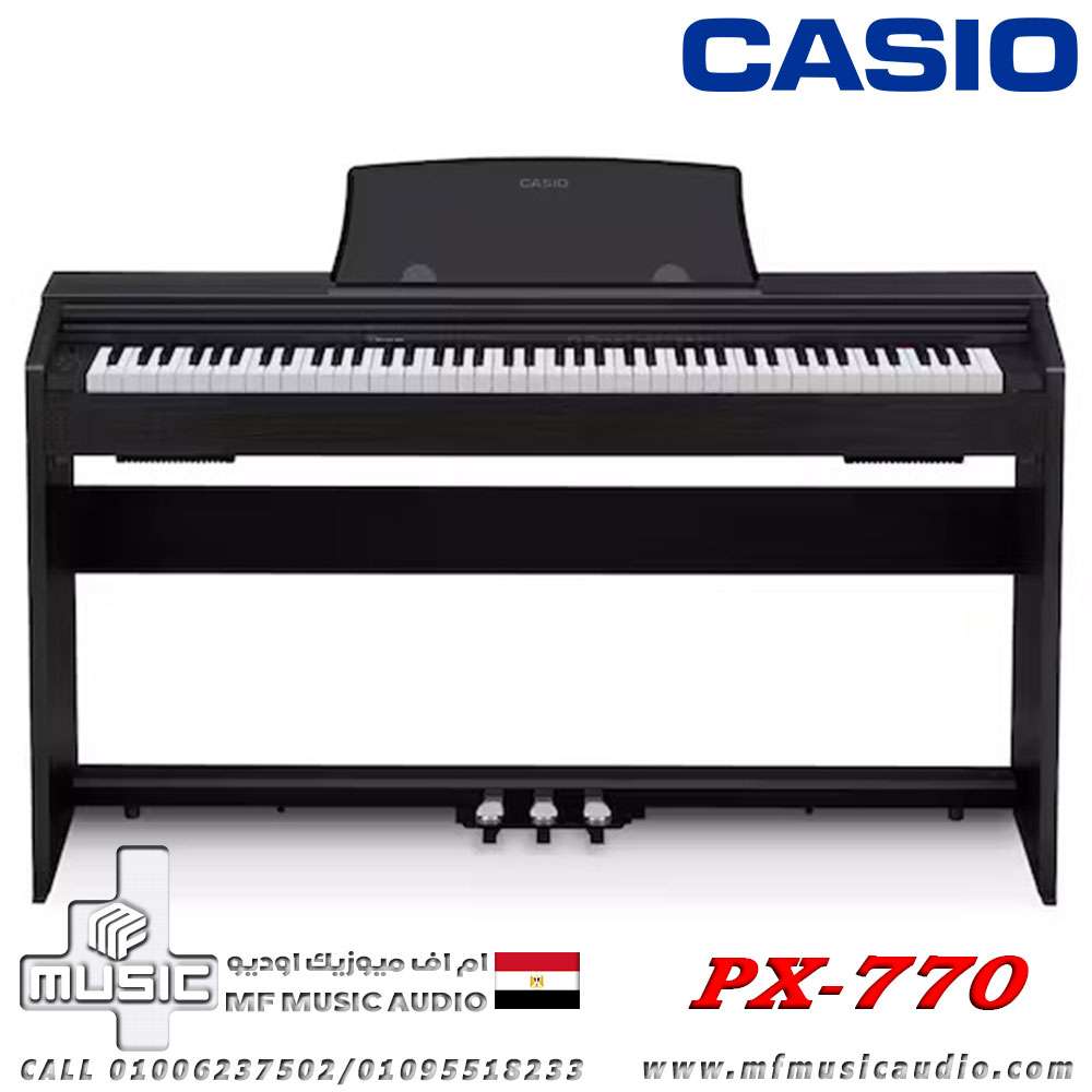 بيانو رقمي كاسيو PX 770BK Privia 88 مفتاحًا (Black)
