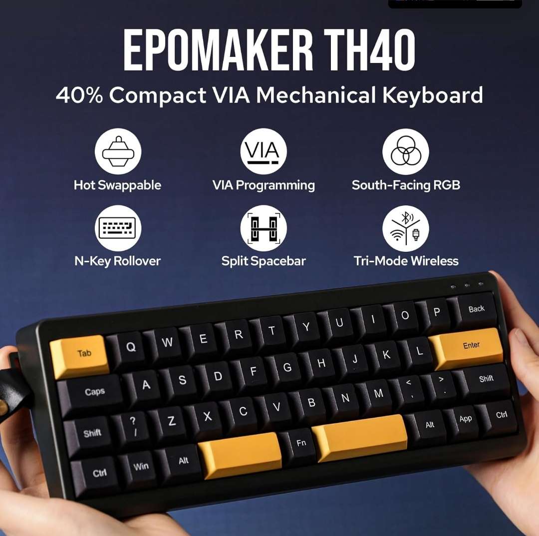 لوحة مفاتيح ميكانيكية لاسلكيه قابلة للتعديل EpoMaker TH40