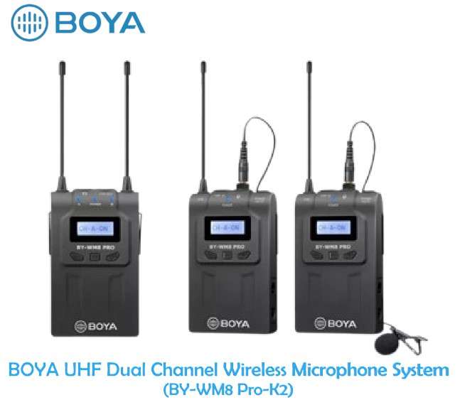 بويا ميكروفون لاسلكى احترافي Boya BY-WM8 Pro-K2