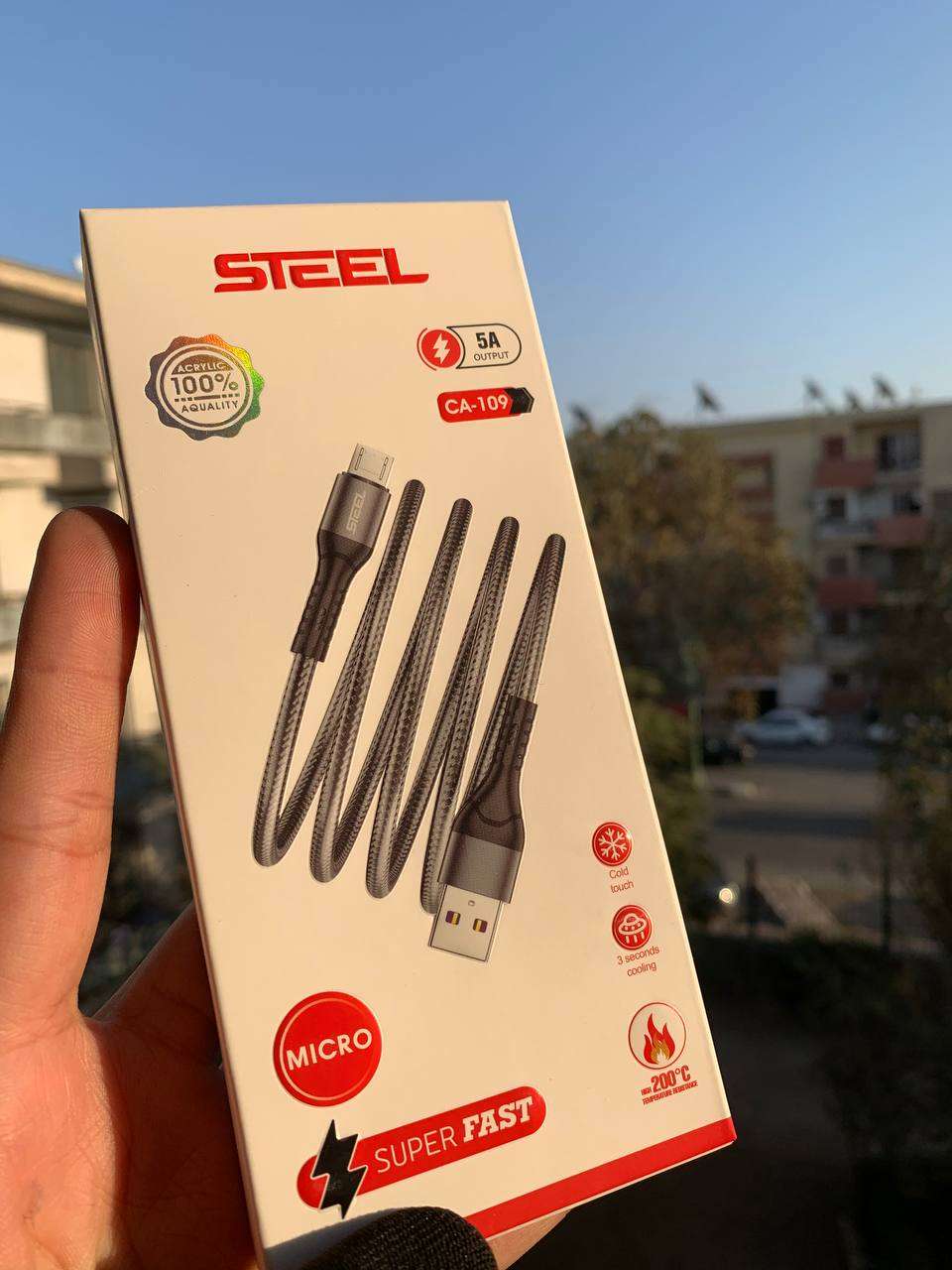 كابل Steel مايكرو اوريجنال ماتريال قماش  عاليه 🔥👌🏻
