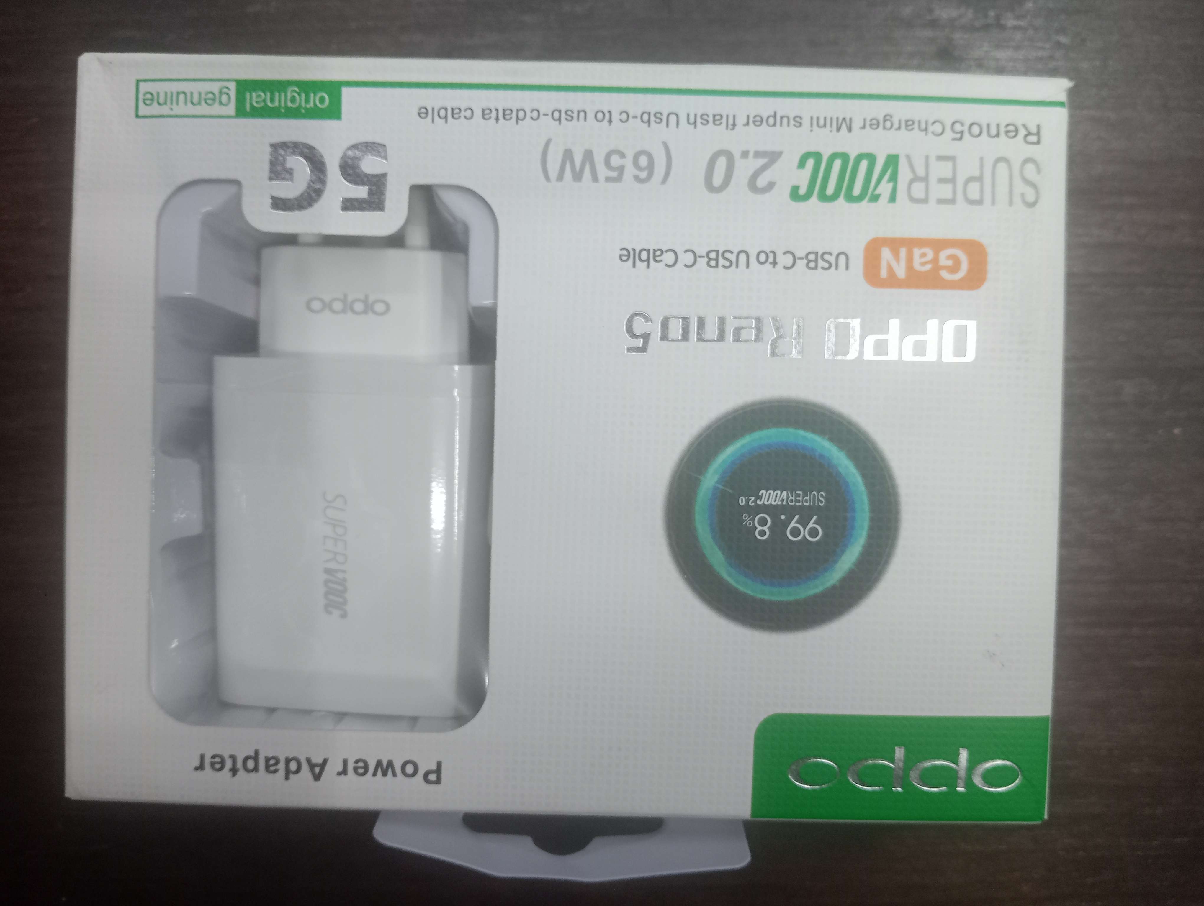 شاحن اوبو الاصلي Reno5 SUPERVOOC 65w