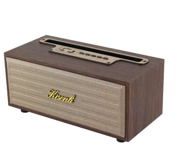 Kisonli G12A Wooden Retro Classic Outdoor Wireless BT Speaker - Wood,