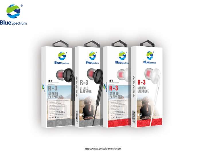 Blue Spectrum R3 Stereo Surround Sound super bass Earphone