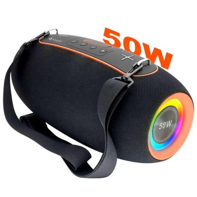 Kisonli K8 RGB Light Speaker - Stereo Sound n Deep Bass - 50W Power -